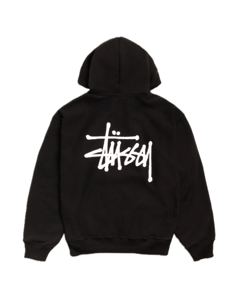Basic Stussy Zip Hoodie Black