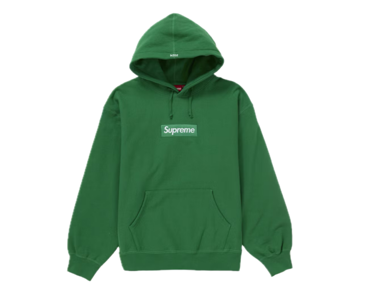 Supreme Box Logo Hooded Sweatshirt (FW24) Green