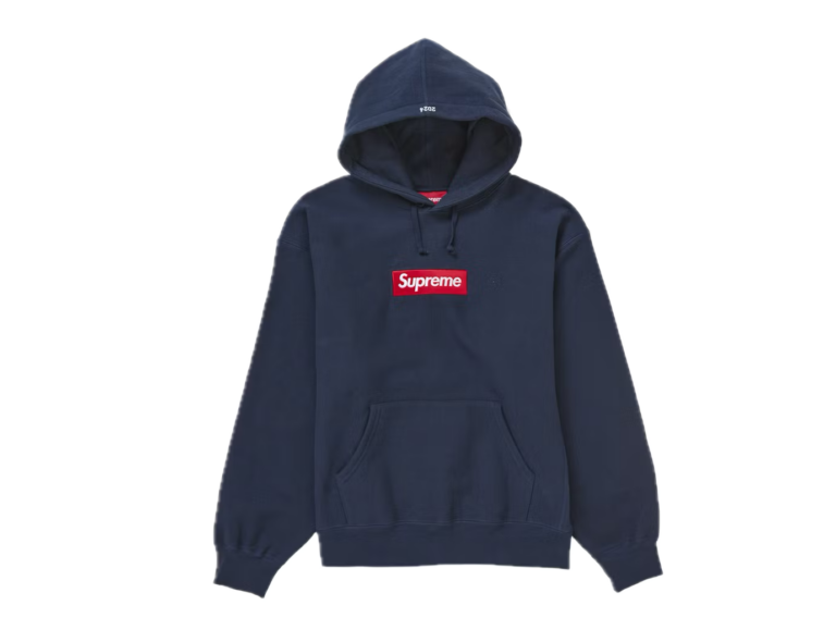 Supreme Box Logo Hooded Sweatshirt (FW24) Navy