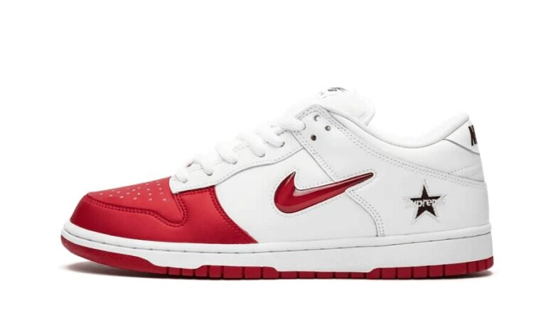 Nike SB Dunk Low Jewel Swoosh Red