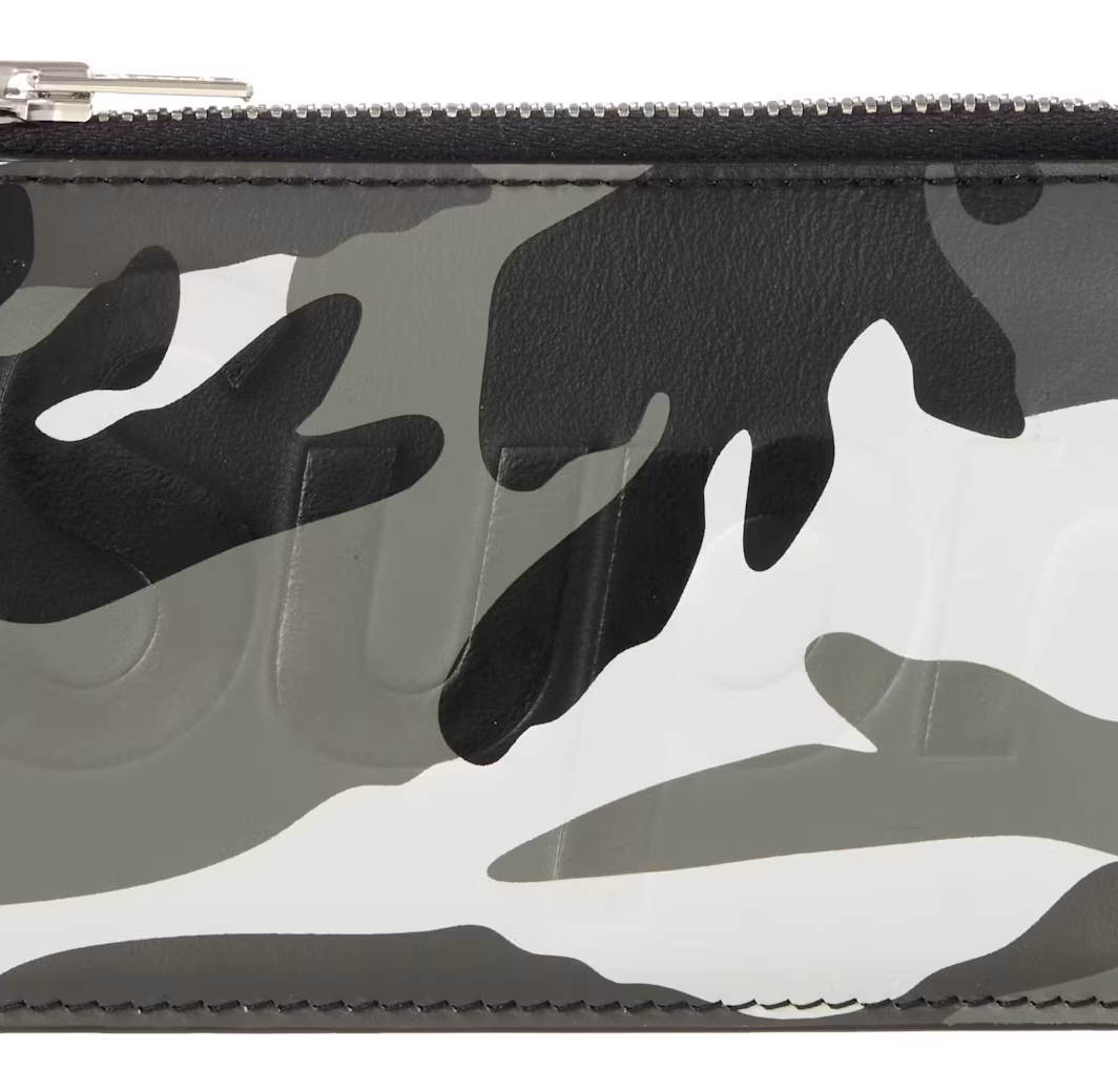 Supreme Leather Zip Card Holder Snow Camo