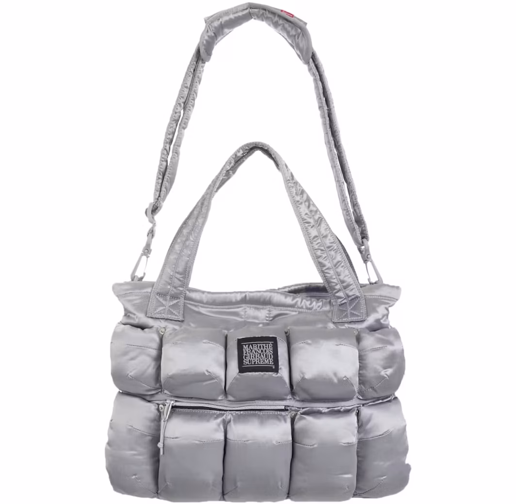 Supreme Marithé + François Girbaud Pokachu Puffer Tote Bag Silver