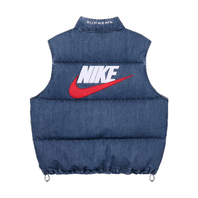 Supreme Nike Denim Puffer Vest Indigo