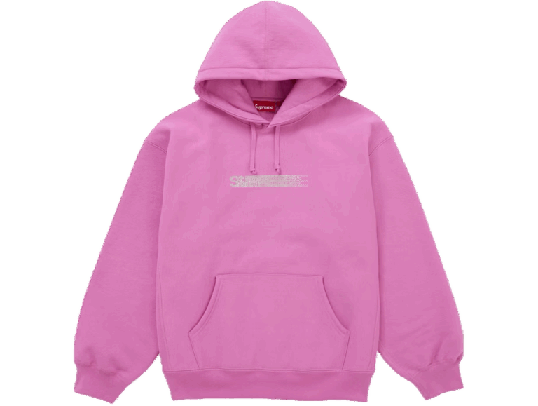 Supreme Swarovski Motion Logo Hoodie Pink