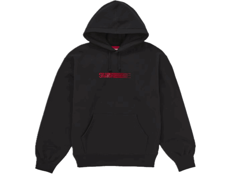 Supreme Swarovski Motion Logo Hoodie Black