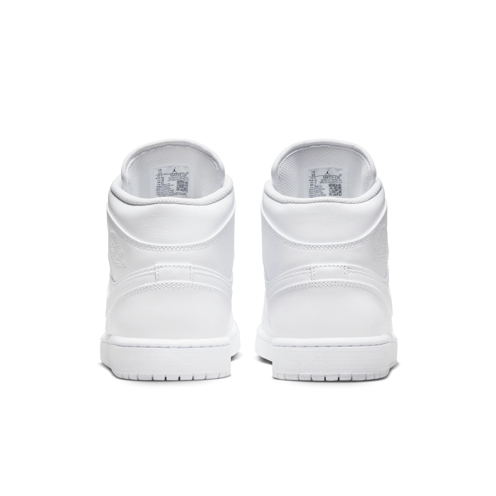 Jordan 1 Mid Triple White 1