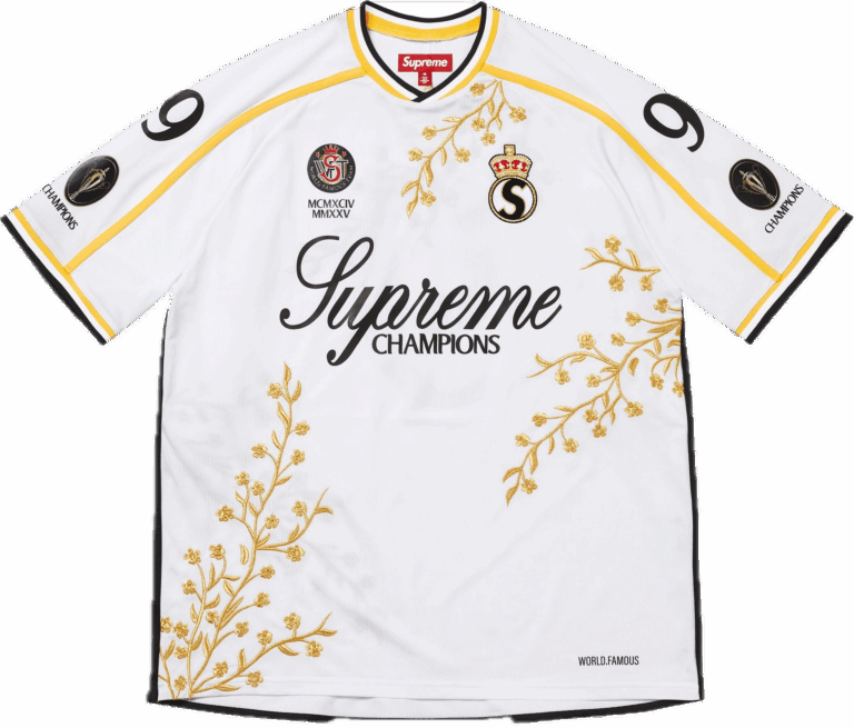 Supreme Floral Soccer Jersey White FW25