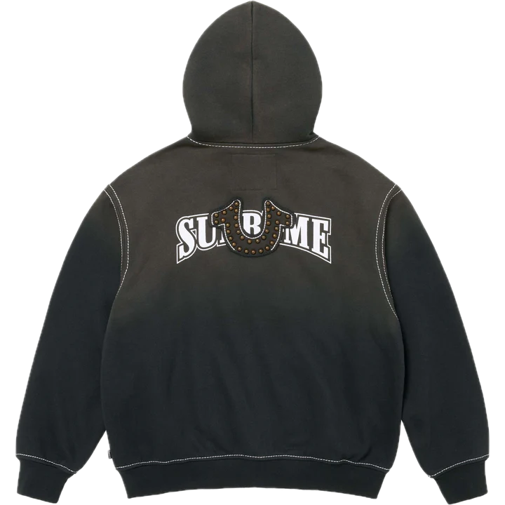 Supreme True Religion Zip Up Hooded Sweatshirt Black