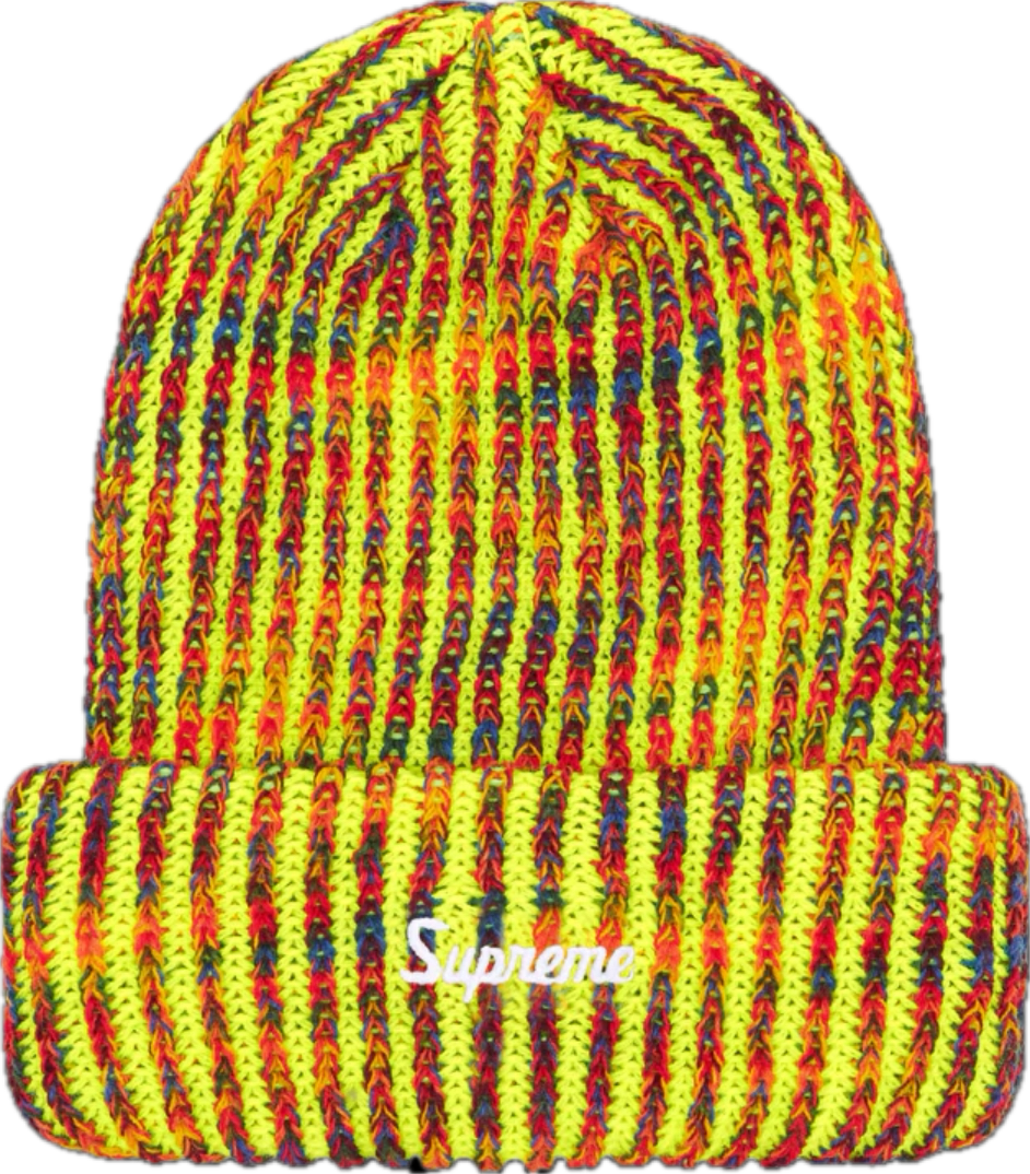 Supreme Rainbow Loose Gauge Beanie Neon Yellow Supreme Rainbow Loose Gauge Beanie Neon Yellow