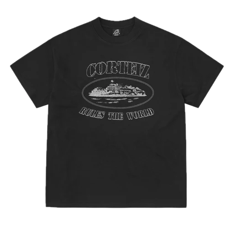 Corteiz Reflective Alcatraz Tee Triple Black Corteiz Reflective Alcatraz Tee Triple Black