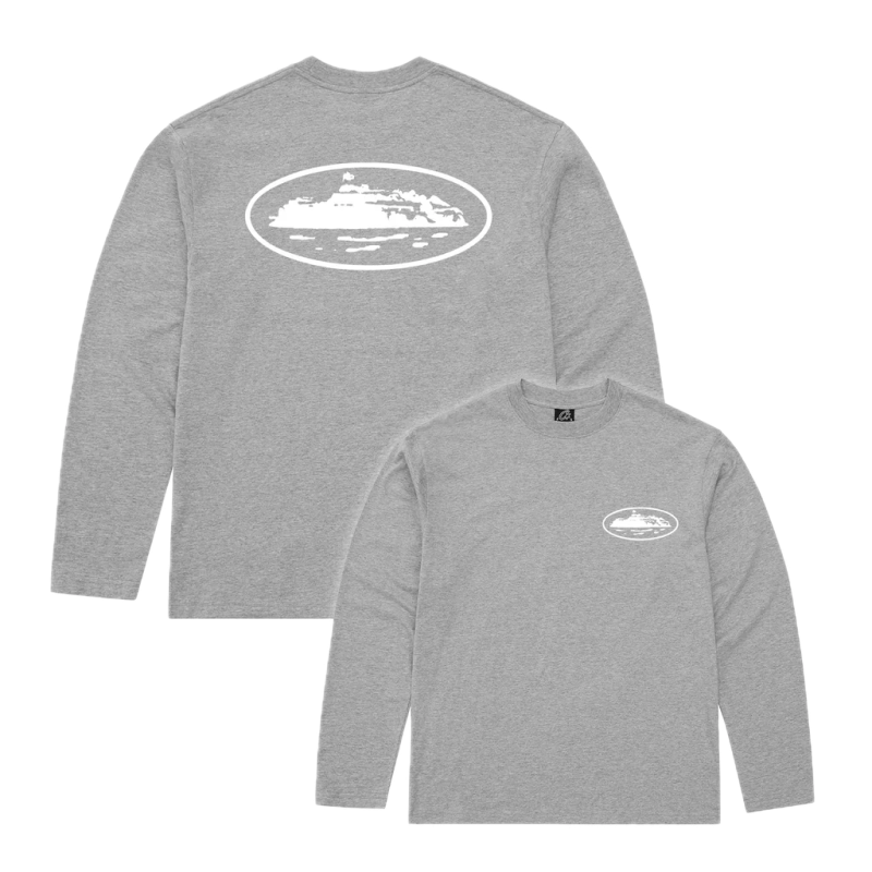 Corteiz OG Island Ls Tee Grey Corteiz OG Island Ls Tee Grey
