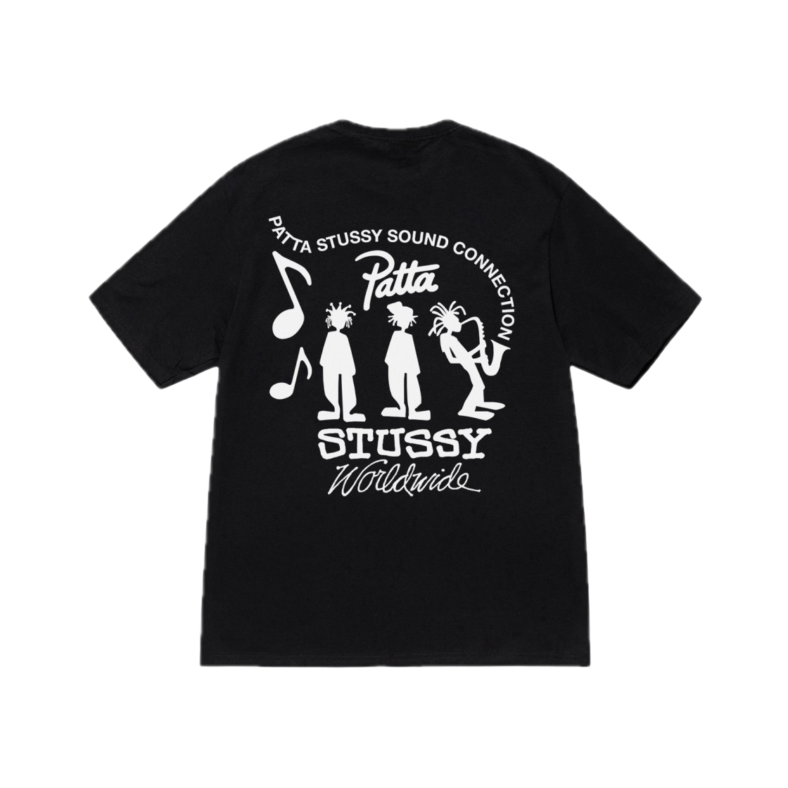 Stussy x Patta Sound Connection Tee Black 2
