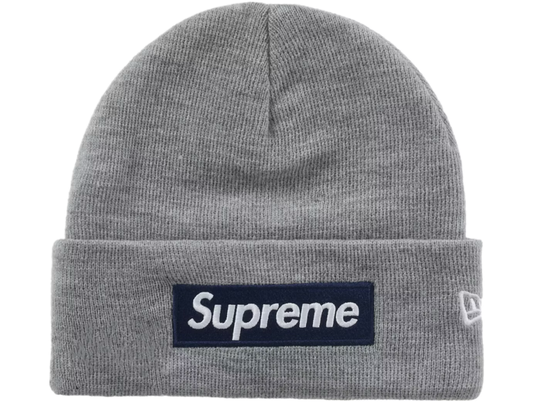 Supreme New Era Box Logo Beanie FW25 Grey