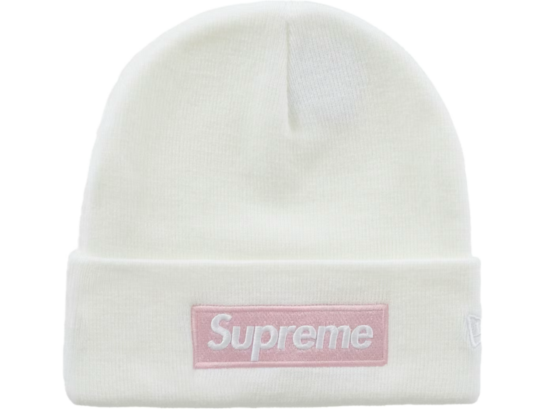 Supreme New Era Box Logo Beanie FW25 White