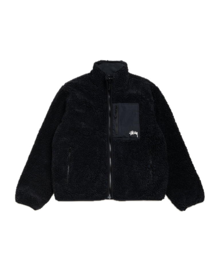 Stüssy Sherpa Reversible Jacket Black