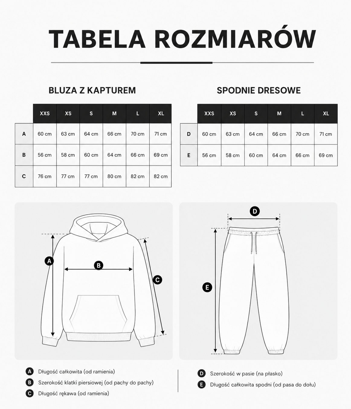 Fear of God rozmiarówka fw 24