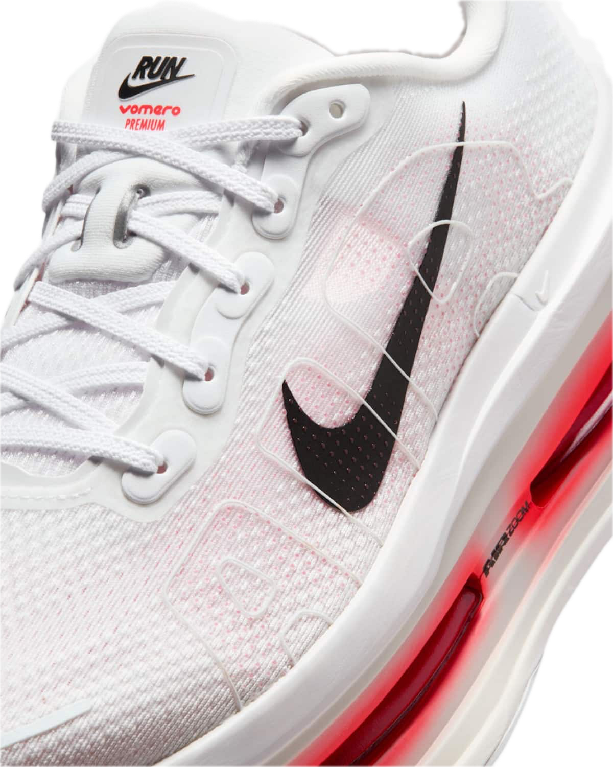 Nike Vomero Premium White Bright Crimson 6