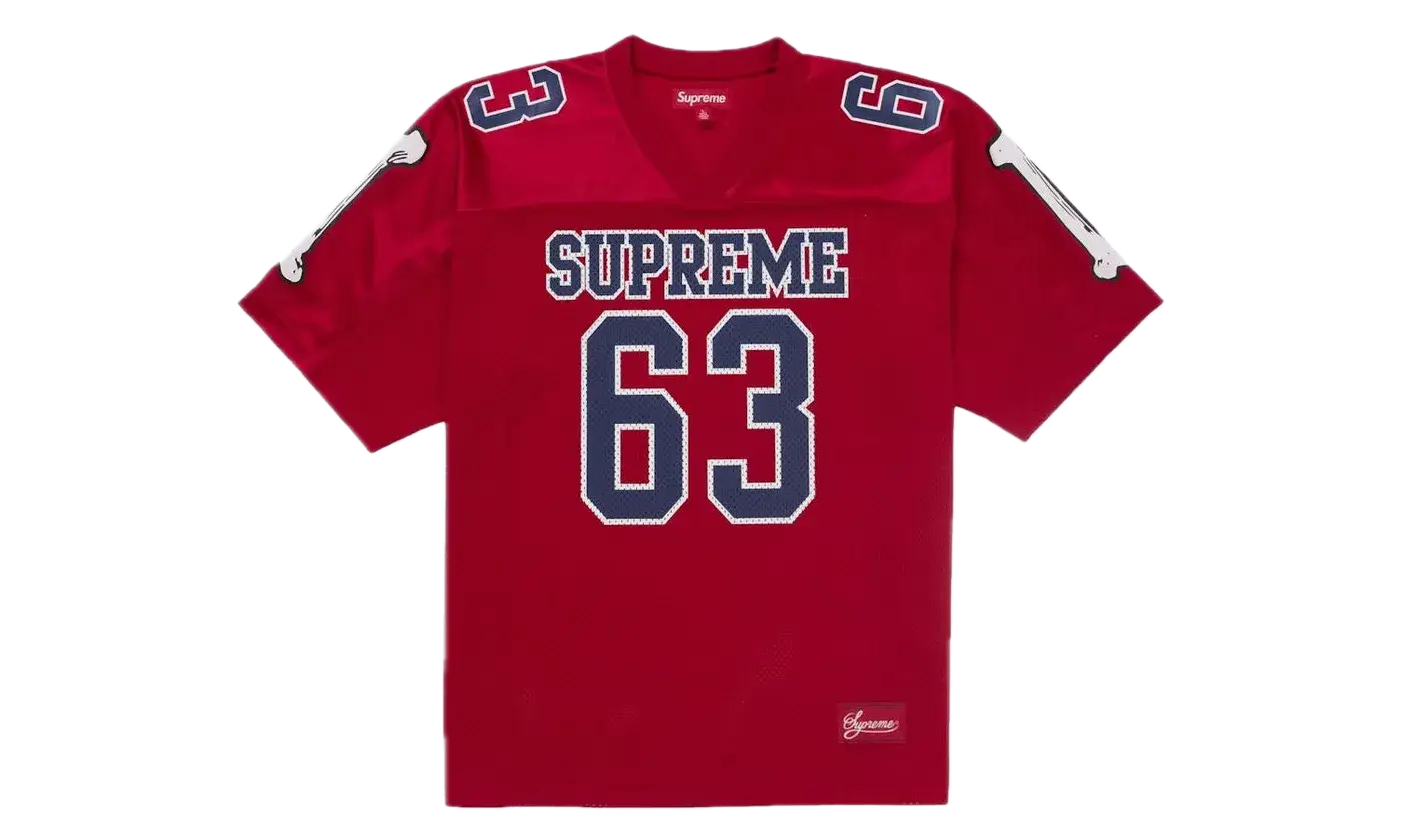 Supreme Bones Football Jersey Red Supreme Bones Football Jersey Red