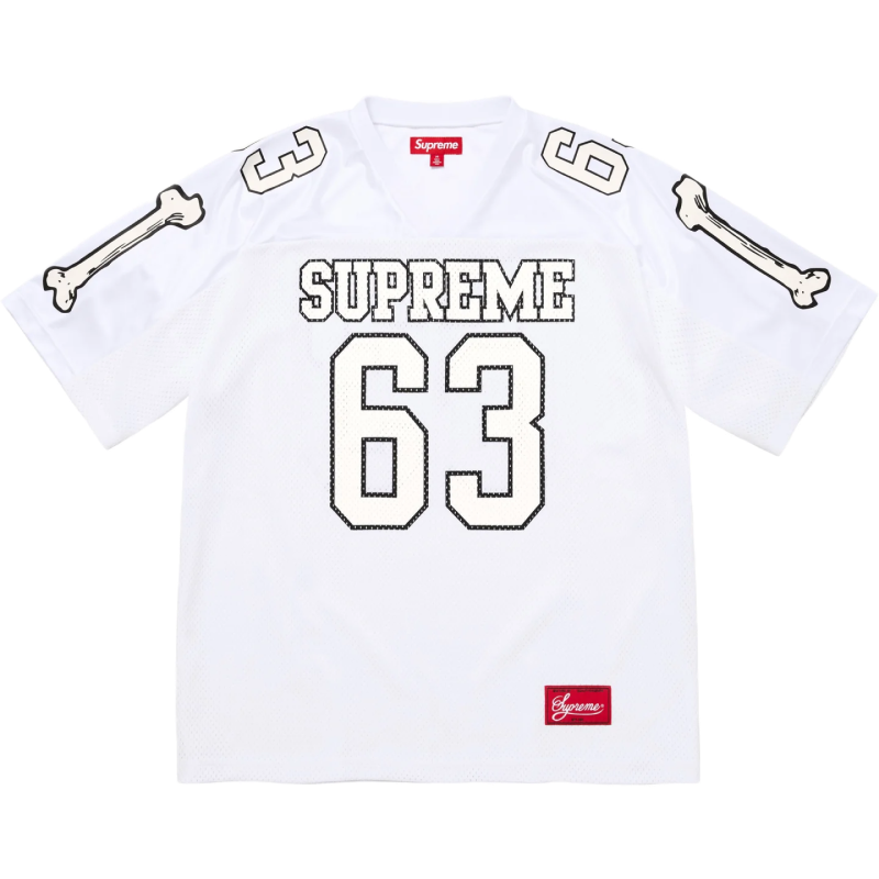 Supreme Bones Football Jersey White Supreme Bones Football Jersey White