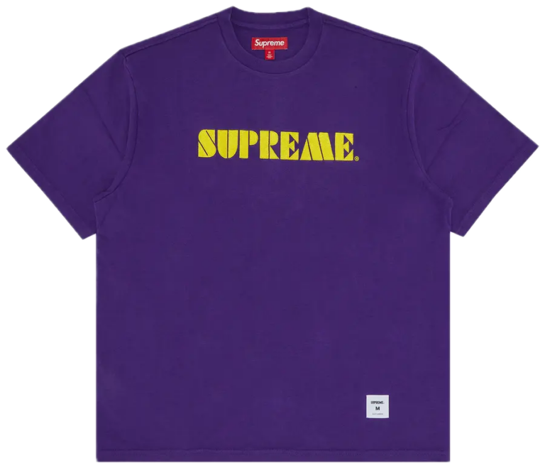 Supreme Stencil Embroidered S/S Top Purple