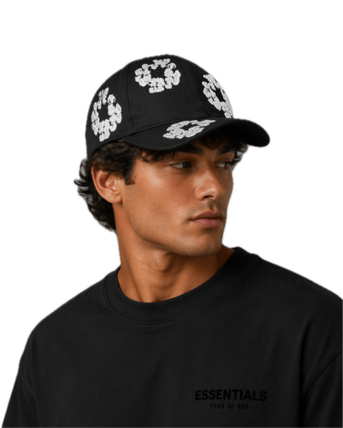 Denim Tears The Cotton Wreath Cap Black - Newkicksera.pl