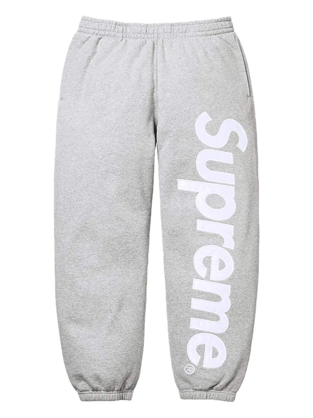 Supreme Satin Appliqué Sweatpants Grey