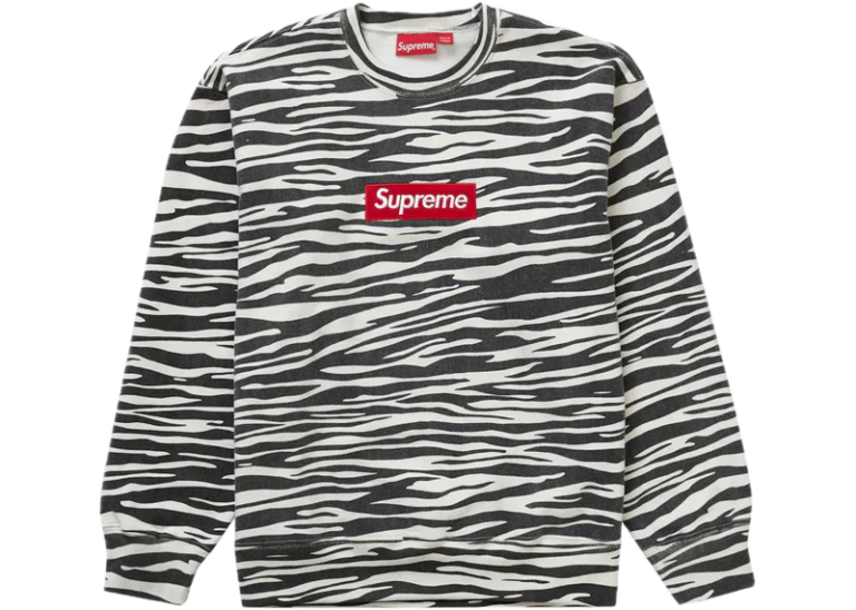 Supreme Box Logo Crewneck Zebra