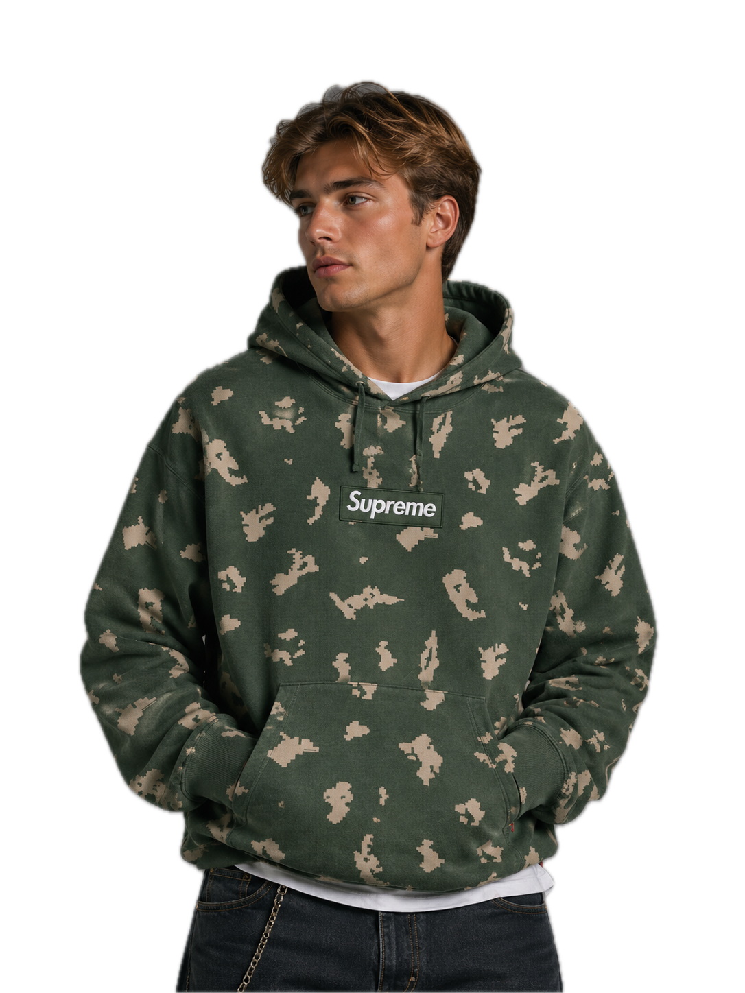 Supreme Box Logo Hooded Sweatshirt Olive Russian Camo 2