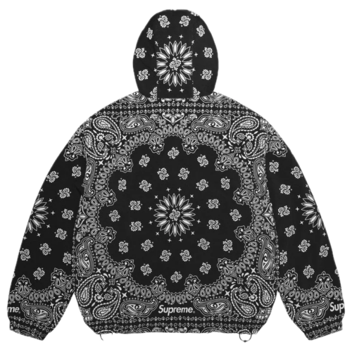 【Supreme】Reflective Bandana Anorak M Supreme Reflective Bandana Anorak Black - Newkicksera.pl