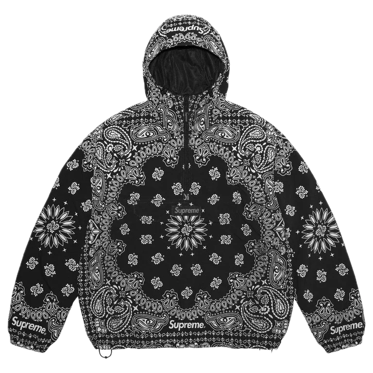 Supreme Reflective Bandana Anorak Black
