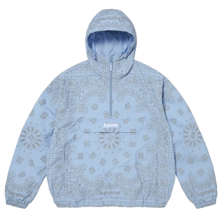 Supreme Reflective Bandana Anorak Light Blue