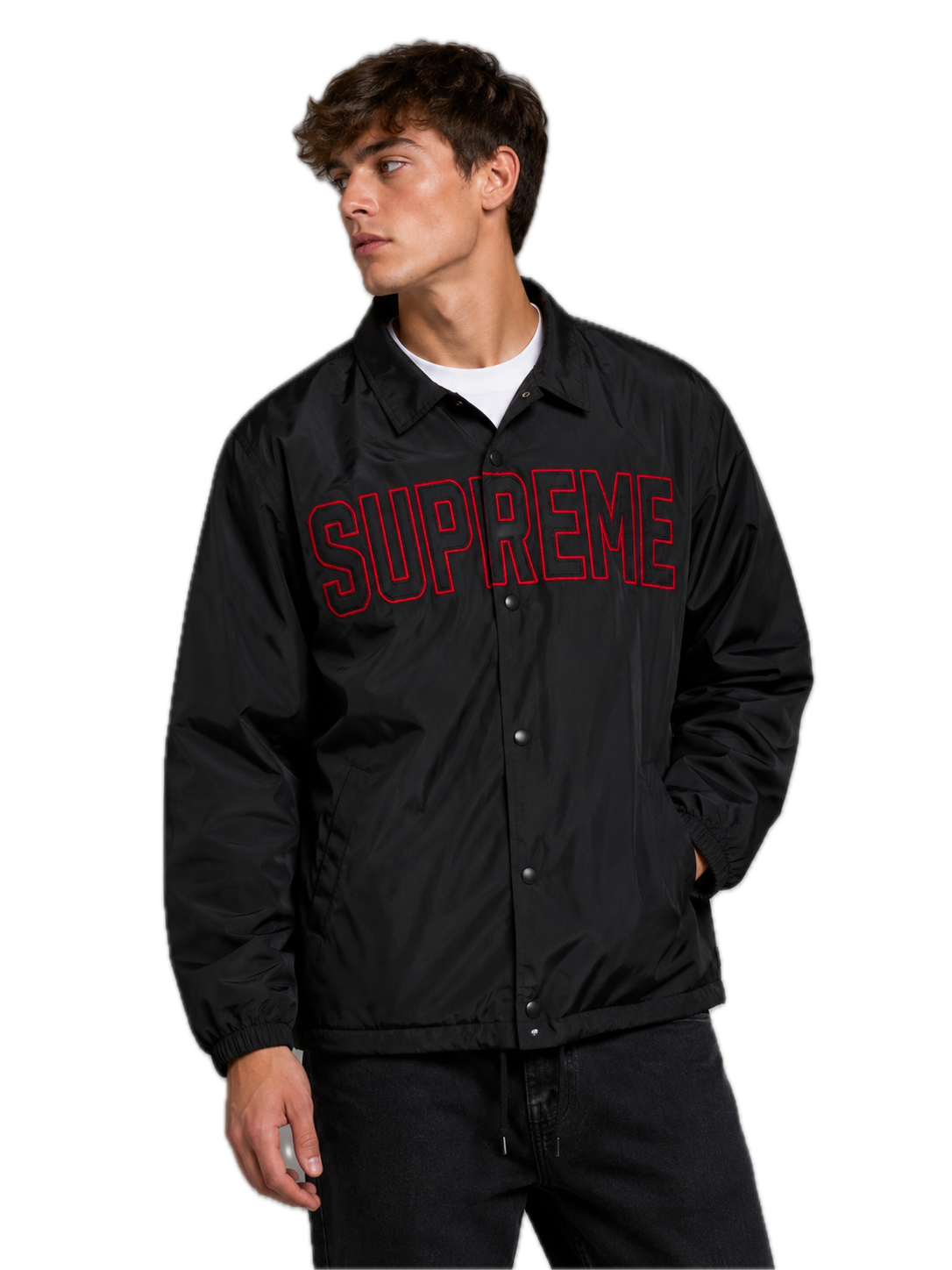 Supreme Spellout Coaches Jacket 'Black’ 1