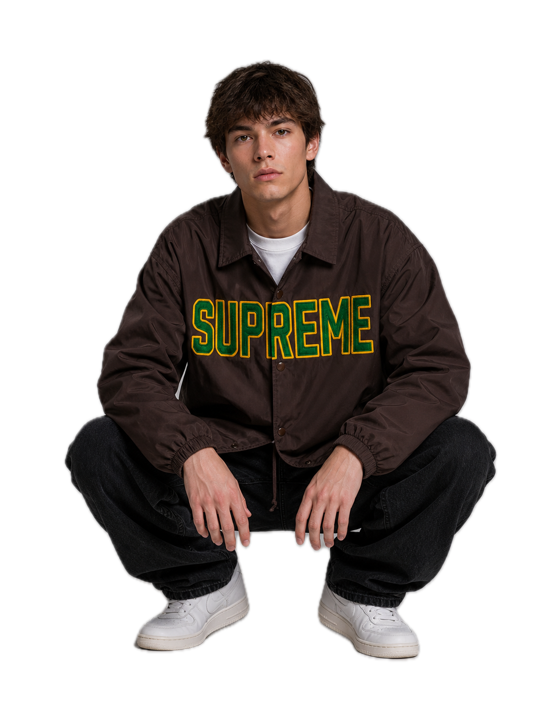 Supreme Spellout Coaches Jacket 'Brown'