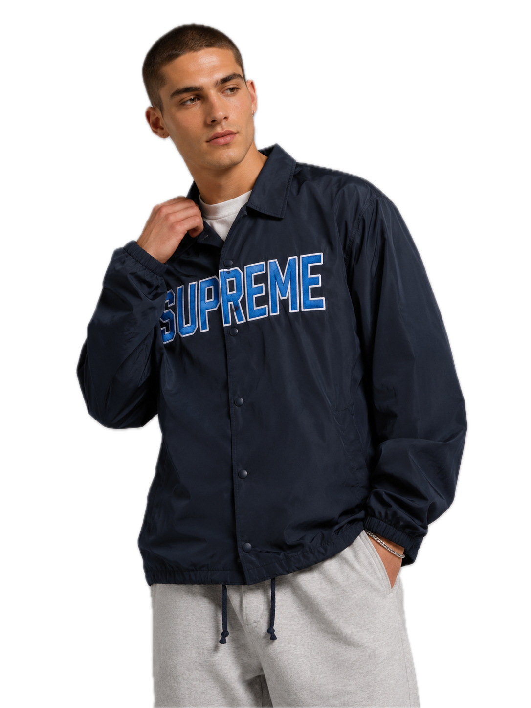 Supreme Spellout Coaches Jacket 'Navy' 2