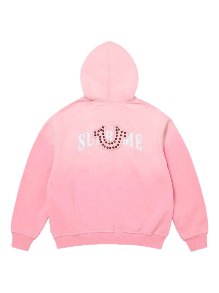 Supreme True Religion Zip Up Hooded Sweatshirt Pink
