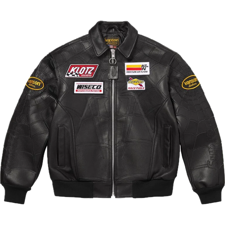 Supreme Vanson Leathers Spider-Man Jacket
