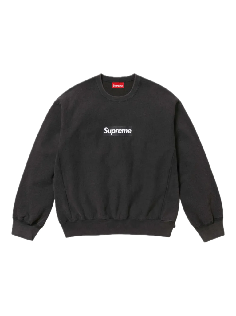 Supreme Washed Box Logo Sweatshirt Black