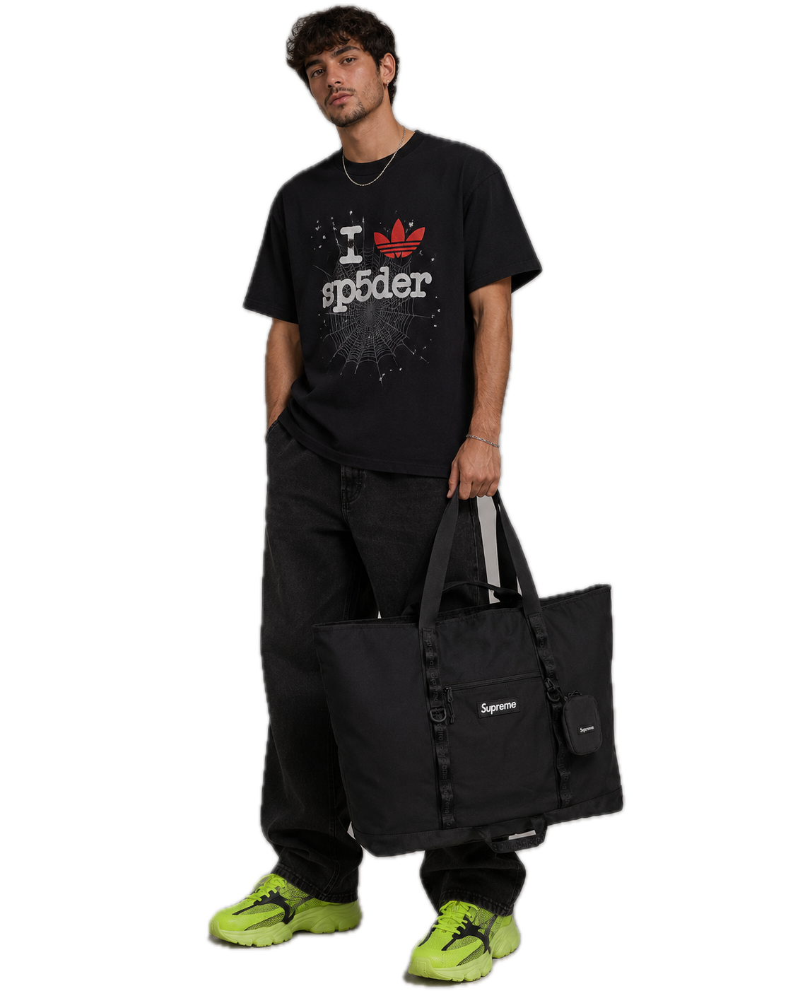 Supreme X-Large Tote Bag + Utility Pouch Black 1