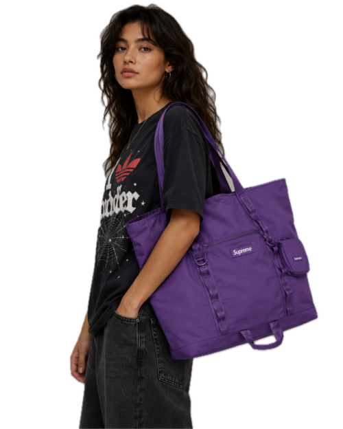 Supreme X-Large Tote Bag + Utility Pouch Purple - Newkicksera.pl