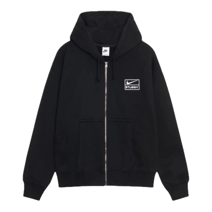 Stussy x Nike Stone Washed Fleece Zip Hoodie Black