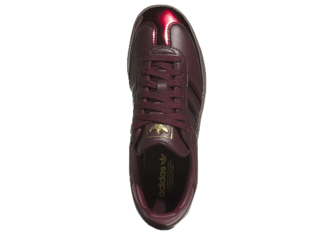 adidas Samba OG Maroon Gold Metallic (Women's) 2
