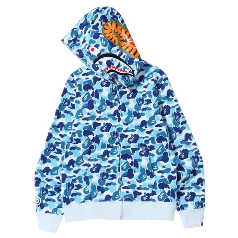 BAPE ABC Camo Shark Full Zip Hoodie Blue