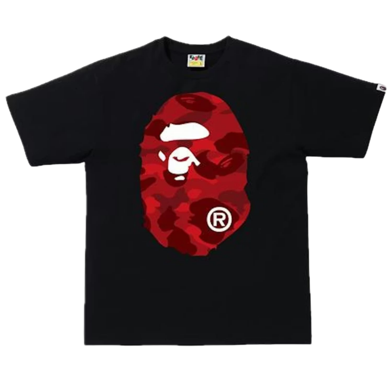 BAPE Color Camo Big Ape Head Tee Black/Red