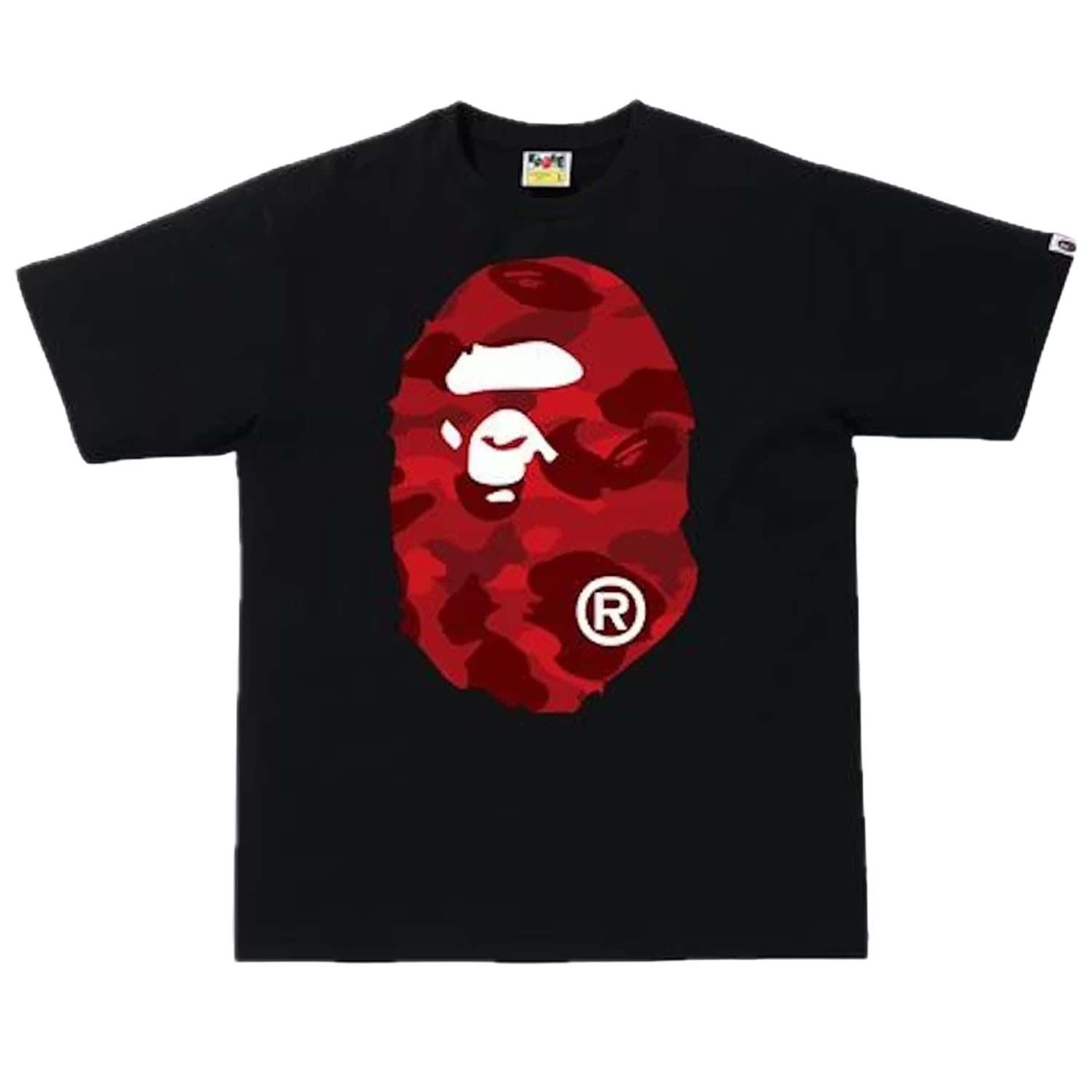 BAPE Color Camo Big Ape Head Tee Black/Red BAPE Color Camo Big Ape Head Tee Black/Red