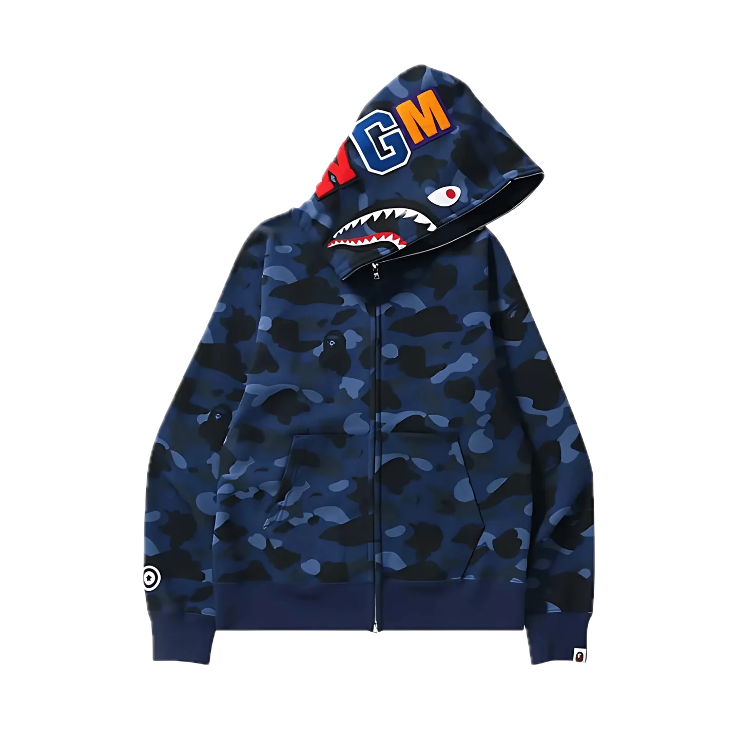 Bluza BAPE Color Camo Shark Full Zip Hoodie Navy Bluza BAPE Color Camo Shark Full Zip Hoodie Navy