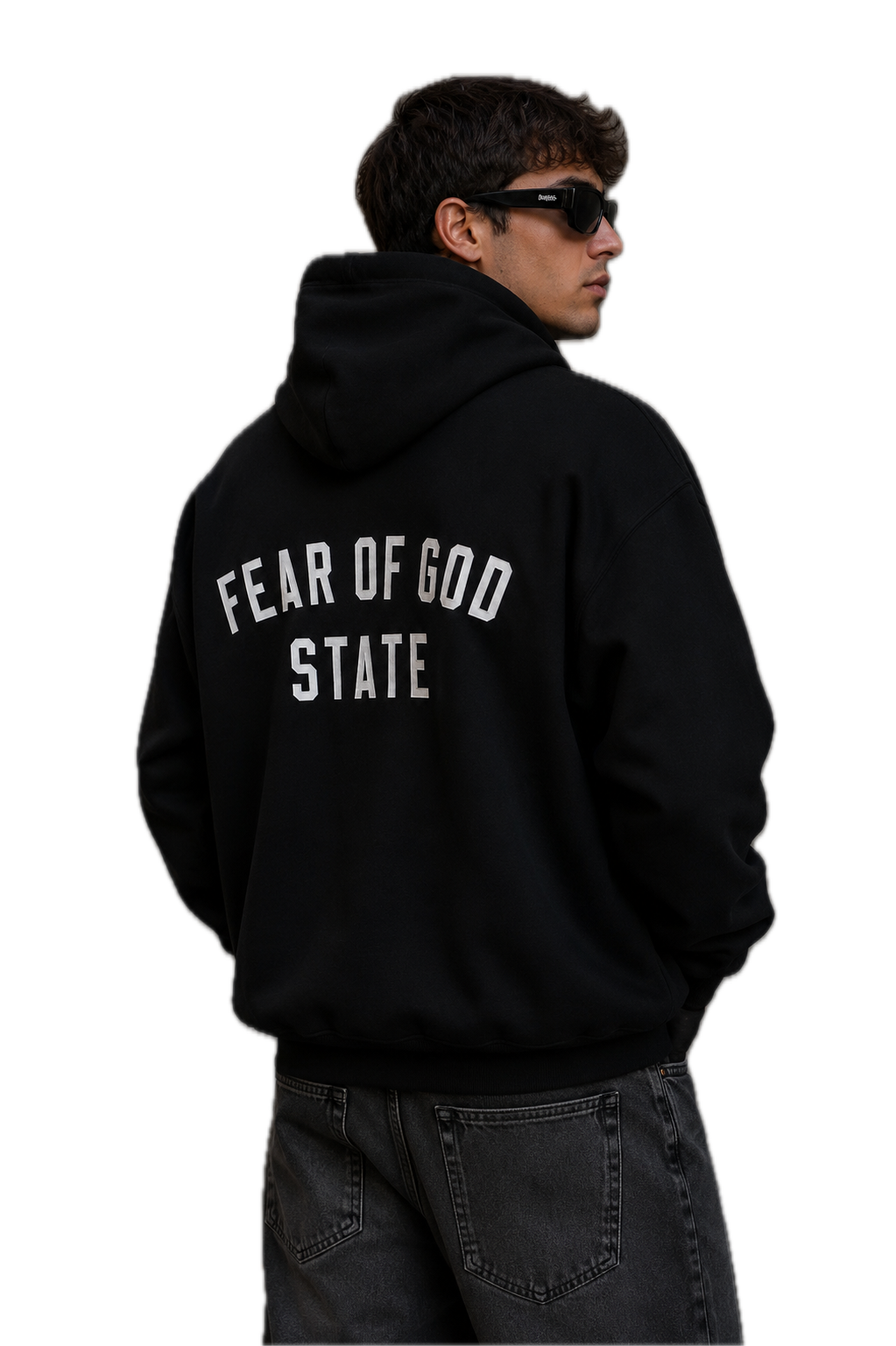 Fear of God Essentials Black State Zip-Up Hoodie 3