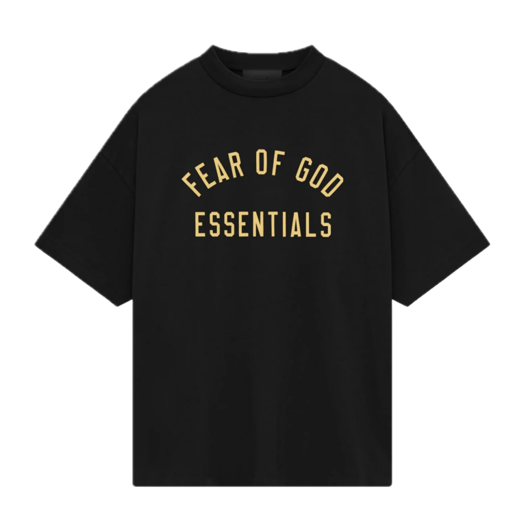 Fear of God Essentials Black Yellow T-Shirt