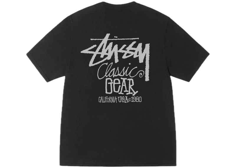Koszulka Stussy Classic Gear Black Koszulka Stussy Classic Gear Black