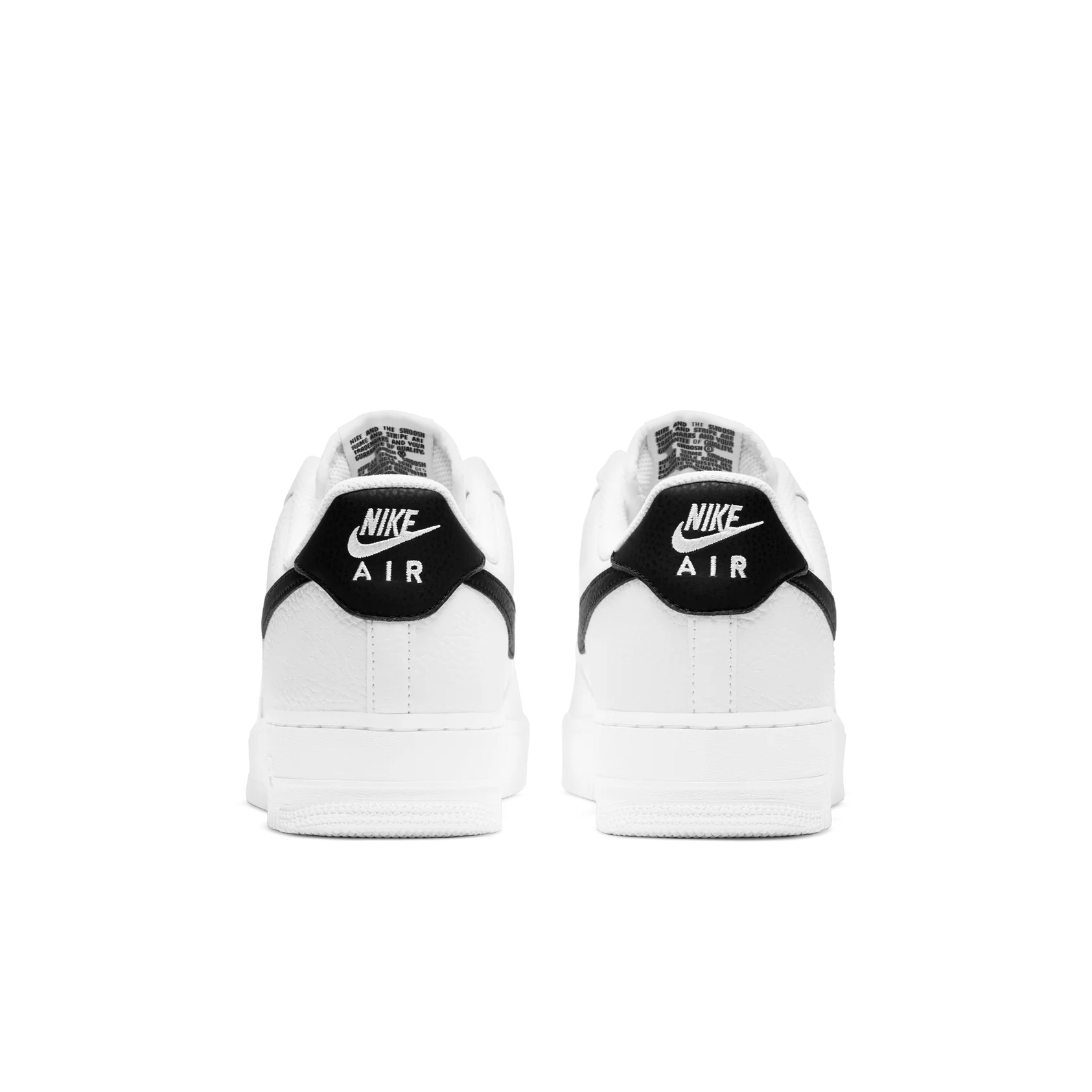 Nike Air Force 1 Low '07 White Black Pebbled Leather 3