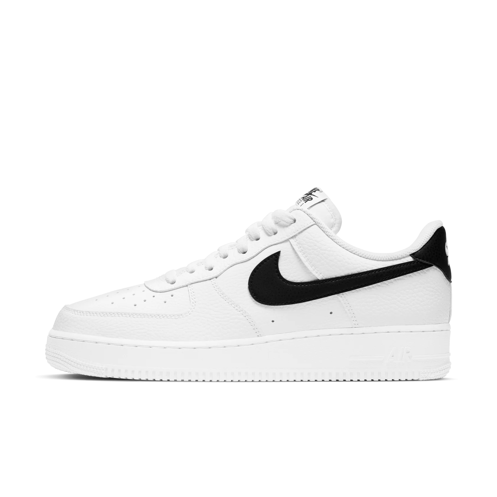 Nike Air Force 1 Low '07 White Black Pebbled Leather 4